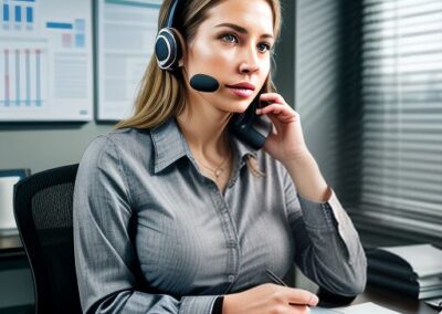 Lady Taking Appointment on Phone